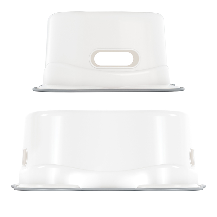 Фото к товару Табурет (подставка) антискользящий (белый) Табурет (подставка) антискользящий (белый)