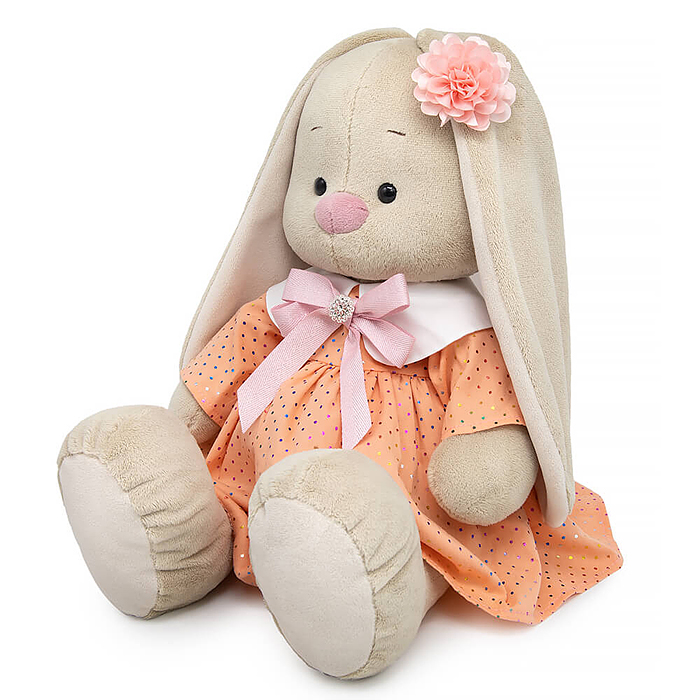 Фото к товару Зайка Ми Большой в персиковом платье Зайка Ми Большой в персиковом платье