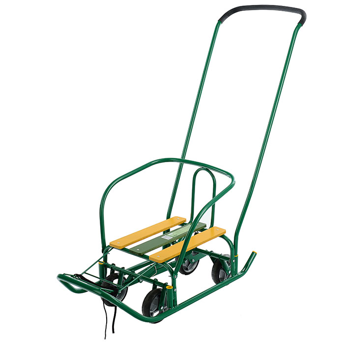 Игрушка. Санки детские "Ветерок 7 универсал+" (зеленый)