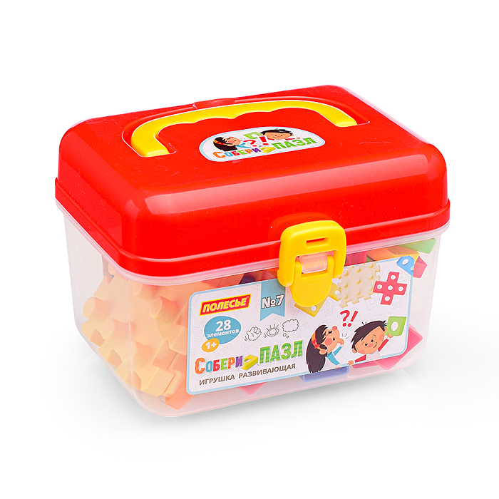 Фото к товару Игрушка развивающая "Собери пазл" №7 (28 элементов) (в чемоданчике) Игрушка развивающая "Собери пазл" №7 (28 элементов) (в чемоданчике)
