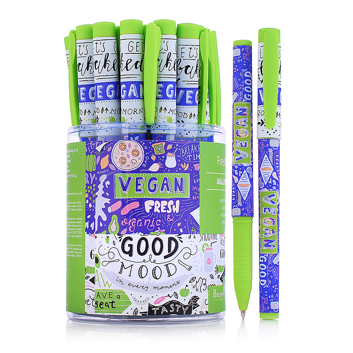 Ручка "FreshWrite. Vegan. Черничный смузи" шариковая 0.7мм, синяя