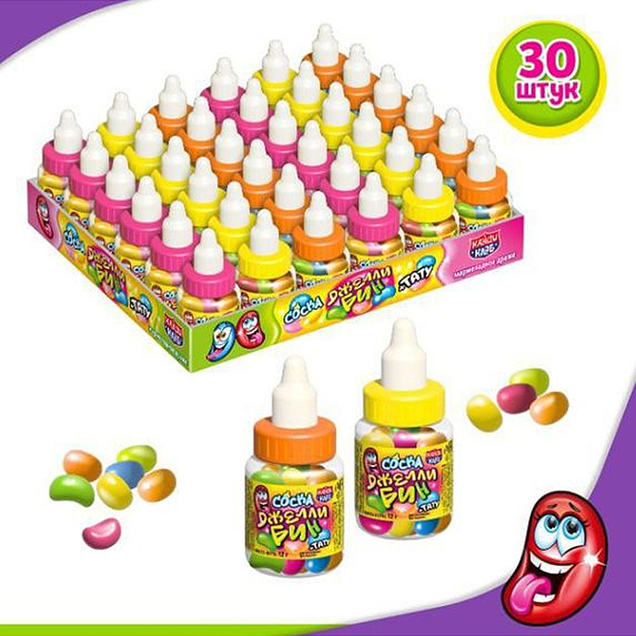 Мармеладное драже с татуировкой "Соска Джелли Бин" 12гр*30шт