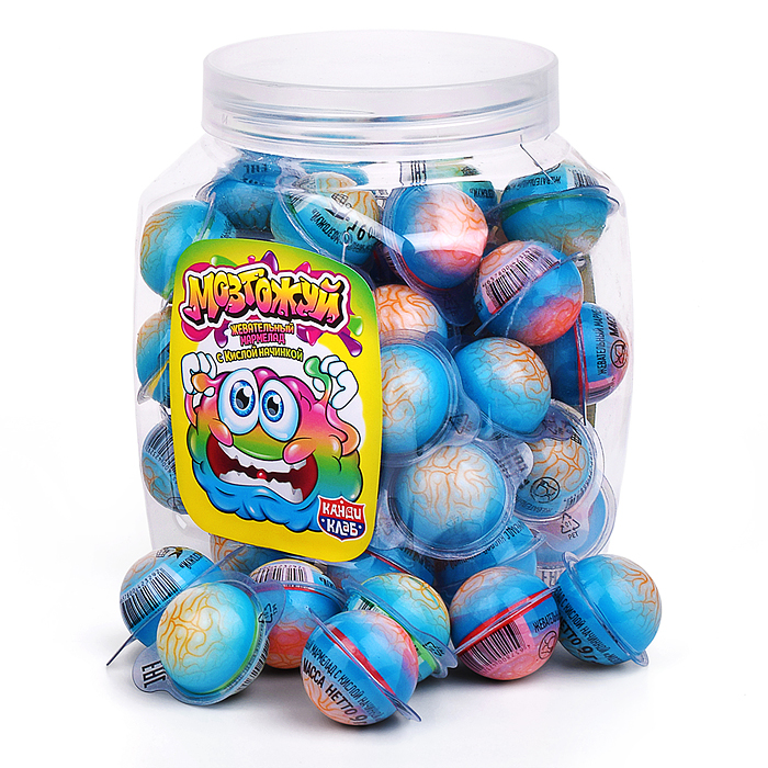 Жевательный мармелад с кислой начинкой "Мозгожуй" 9гр*50шт