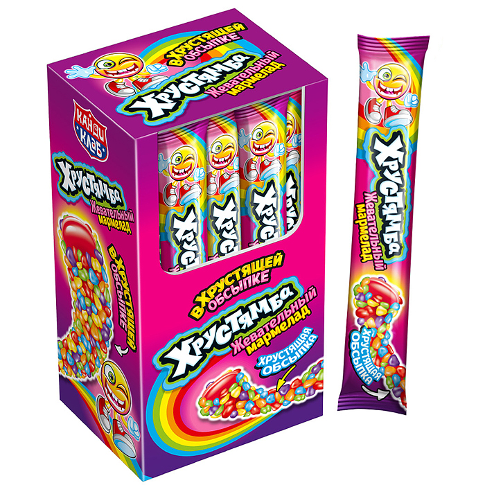 Жевательный мармелад в хрустящей обсыпке "Хрустямба" 15г*24шт