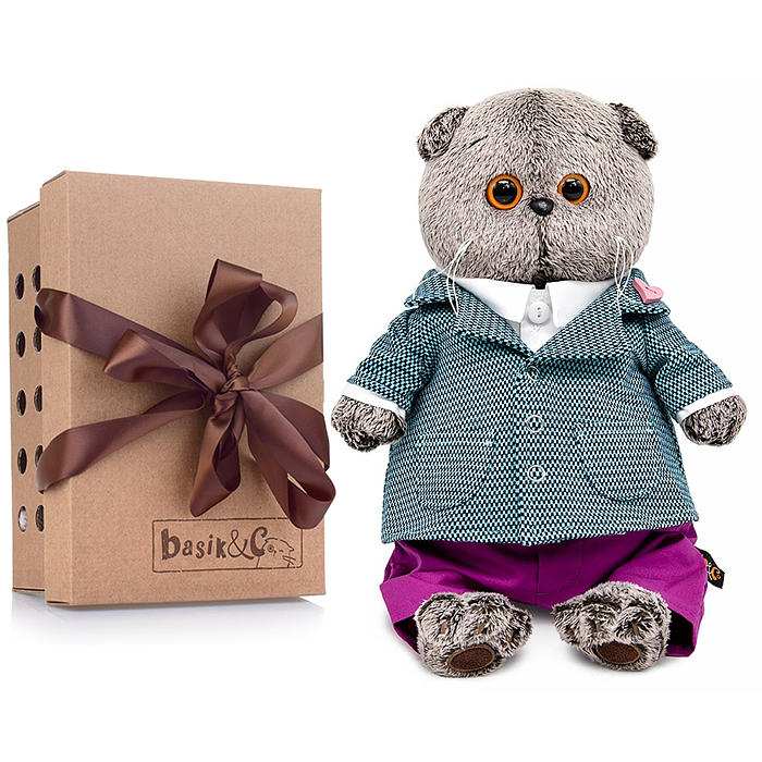 Кот Басик в пиджаке с орнаментом