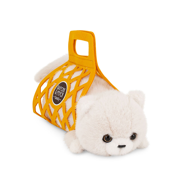 Кот Барсик в сумке белый 56