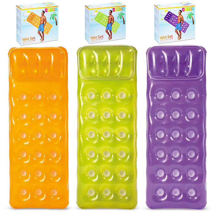 Матрас цветной со стаканами, 188Х71см 58890EU INTEX не товарный вид.нарушена упаковка