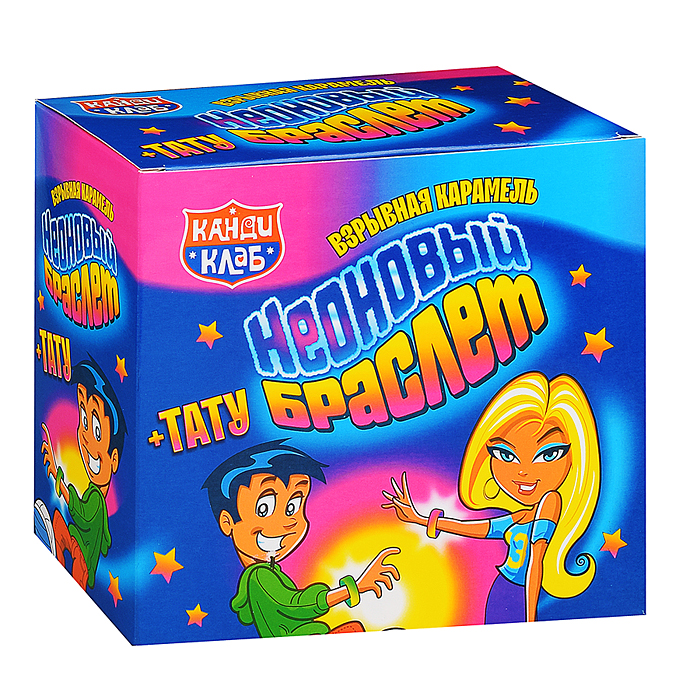 Взрывная карамель "Неоновый браслет" 1гр*36шт Взрывная карамель "Неоновый браслет" 1гр*36шт