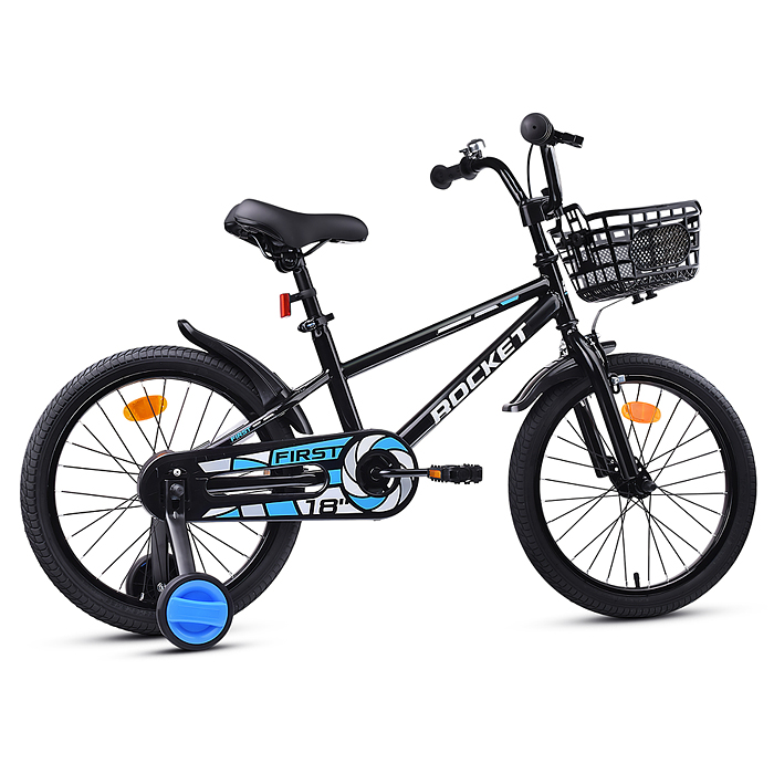 Фото к товару Велосипед 18" Rocket First, цвет черный Велосипед 18" Rocket First, цвет черный