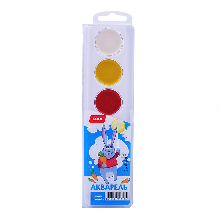 Фото к товару Акварель Funny Friends 6 цв, б/к в пластиковой упаковке с крышкой Акварель Funny Friends 6 цв, б/к в пластиковой упаковке с крышкой