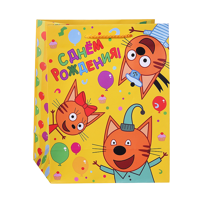 Пакет подарочный "Три Кота" матовый