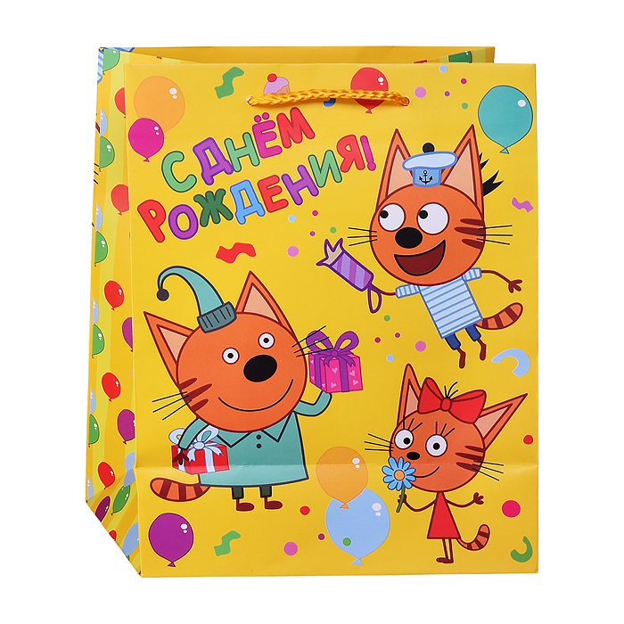 Пакет подарочный "Три Кота" матовый