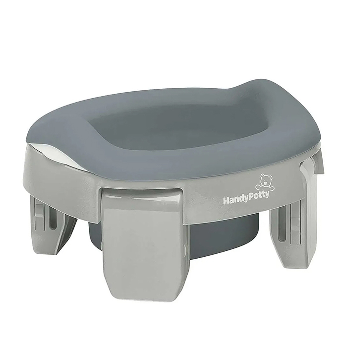 Горшок дорожный HandyPotty 3 в 1 серый и вкладка серая Горшок дорожный HandyPotty 3 в 1 серый и вкладка серая