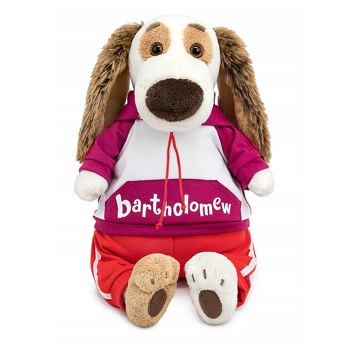 Собака Бартоломей в костюме в стиле спорт-шик