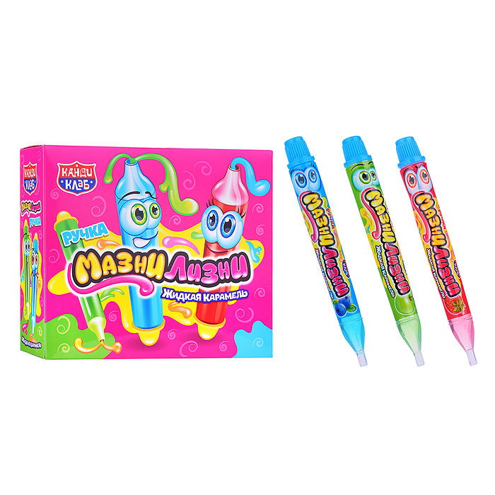 Жидкая карамель "Ручка мазни лизни" ассорти 20гр. (30шт)