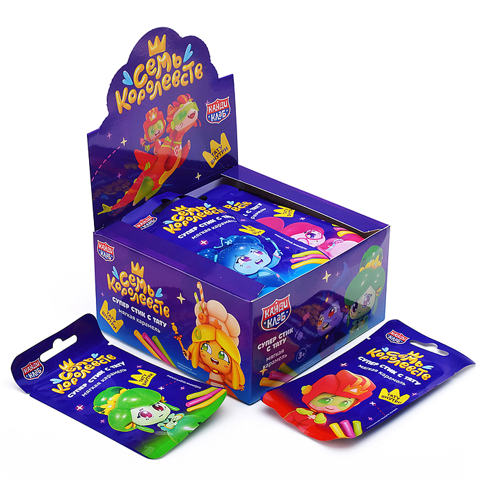 Мягкая карамель с татуировкой "Супер Стик с Тату" (Семь королевств) 5гр*40шт