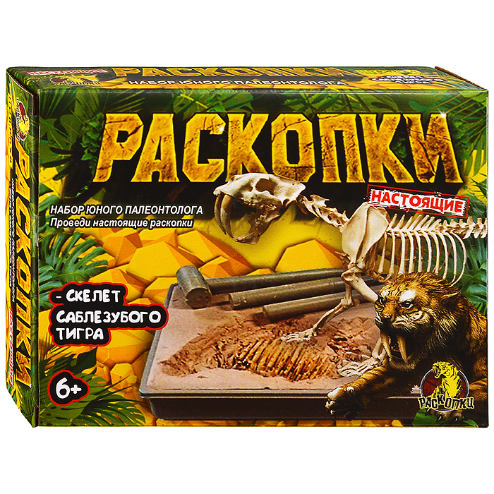 Набор "Раскопки" Саблезубый тигр, скелет 
