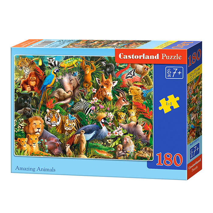 Пазлы 180 "Удивительные животные"