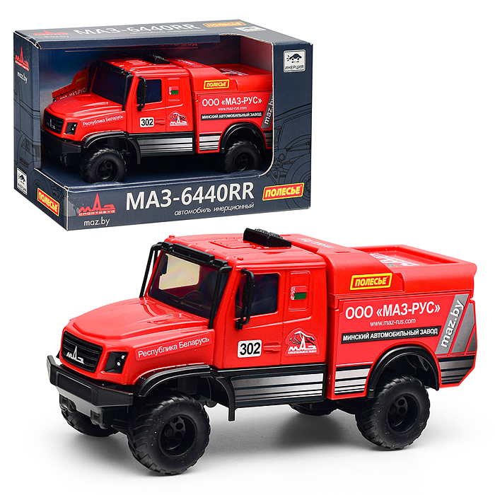 Гоночный грузовик МАЗ-6440RR инерционный (в коробке) Гоночный грузовик МАЗ-6440RR инерционный (в коробке)