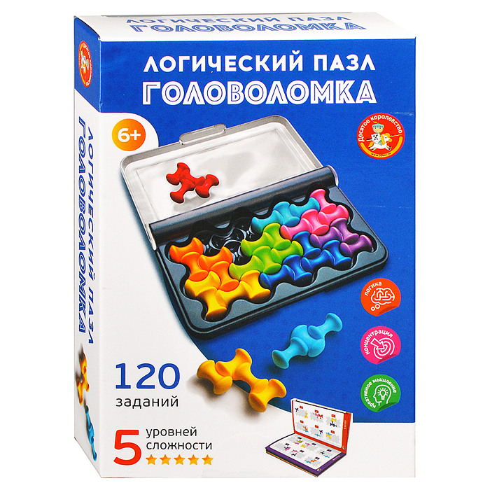 Игра головоломка "Логический пазл" фигурная 8 эл Учись играя