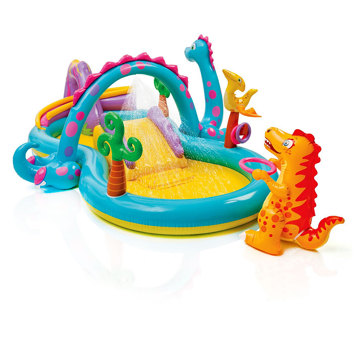 Игровой центр «Динозавр», с распылителем, 302 х 229 х 112 см, от 2 лет, 57135NP INTEX не товарный ви