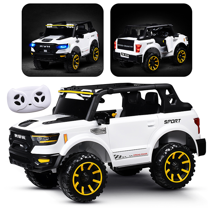 Электромобиль детский FB-916 "Крутой внедорожник" (цвет белый)