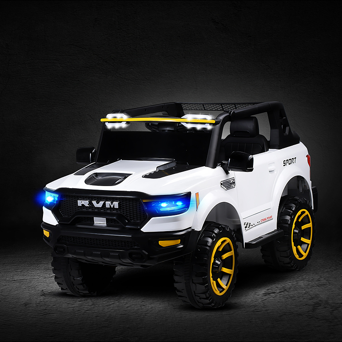 Фото к товару Электромобиль детский FB-916 "Крутой внедорожник" (цвет белый) Электромобиль детский FB-916 "Крутой внедорожник" (цвет белый)