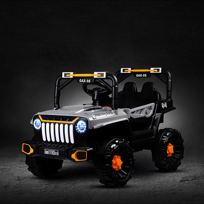 Электромобиль детский 518 "Джип" (цвет серый)