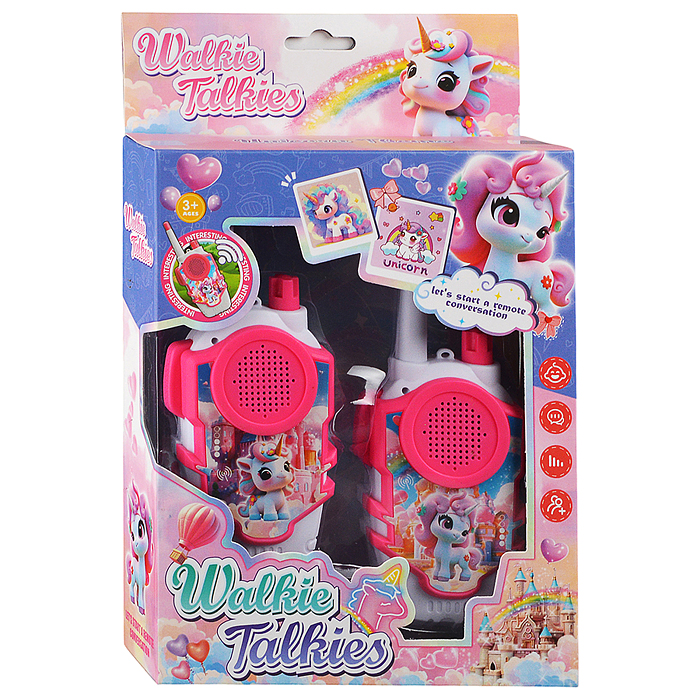 Фото к товару Рация игрушечная AY055-2A "Красивые единороги" в коробке Рация игрушечная AY055-2A "Красивые единороги" в коробке