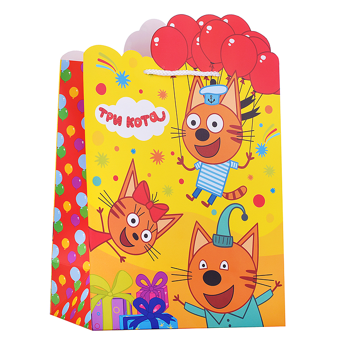 Пакет подарочный креативный "Три Кота" 