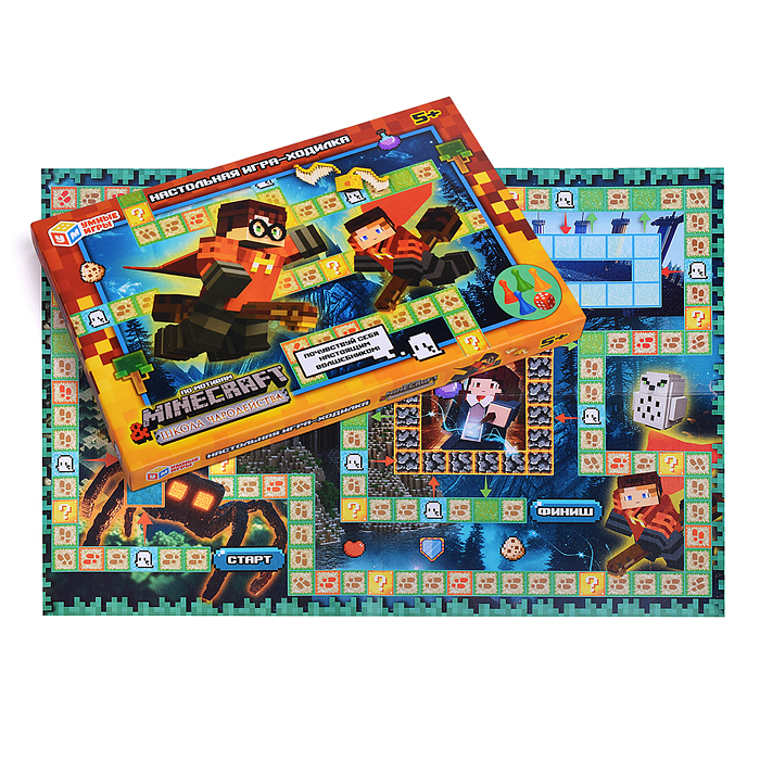 Настольная игра "Школа чародейства" по мотивам Майнкрафт 217х330х27 мм Настольная игра "Школа чародейства" по мотивам Майнкрафт 217х330х27 мм