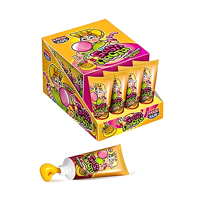 Жевательная резинка "Бабл паста" со вкусом тутти-фрутти 20гр*24шт