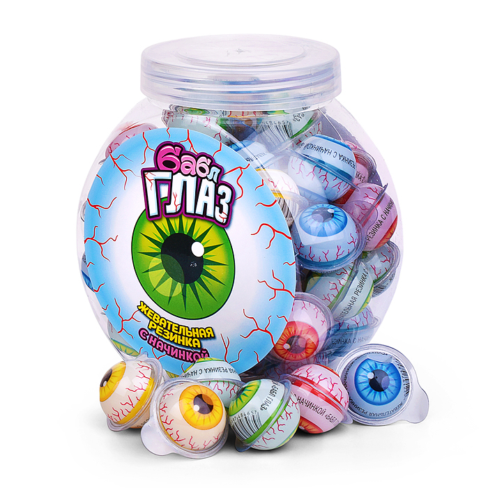 Жевательная резинка с начинкой "Бабл глаз" 12гр*50шт Жевательная резинка с начинкой "Бабл глаз" 12гр*50шт