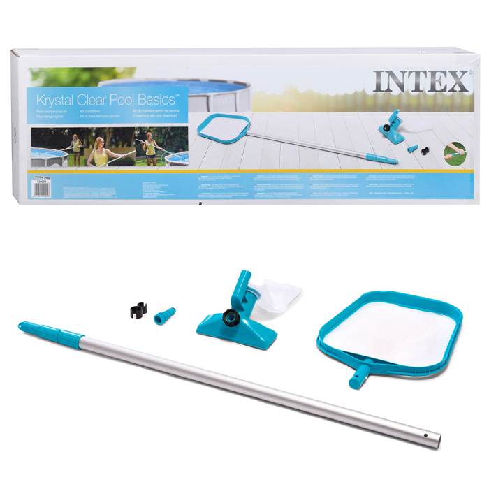 Набор для чистки бассейна, пылесос, сачок, 239 см, 28002 INTEX не товарный вид,нарушена упаковка