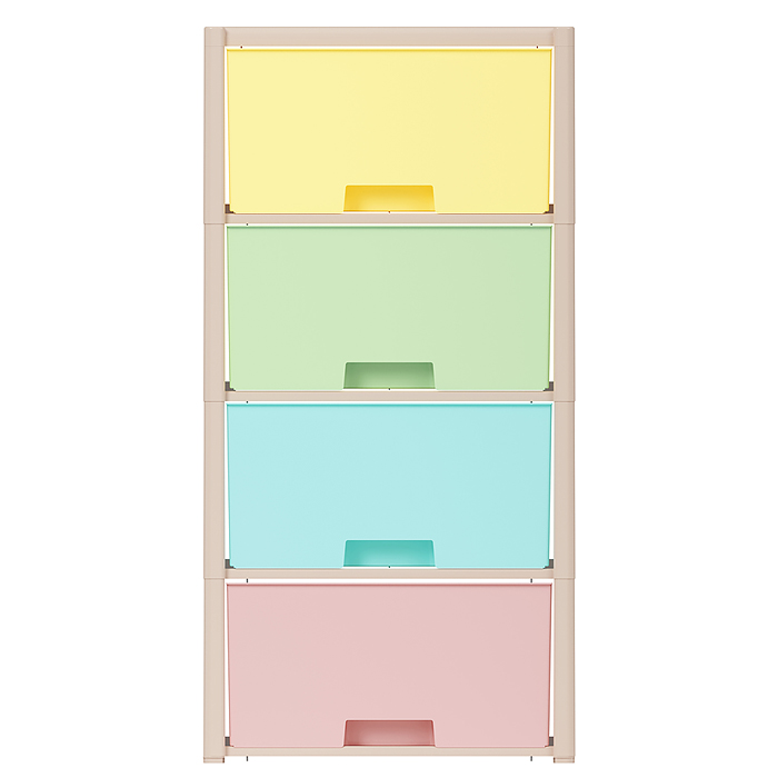 Комод "Колорит" цветной 4-х секцион.