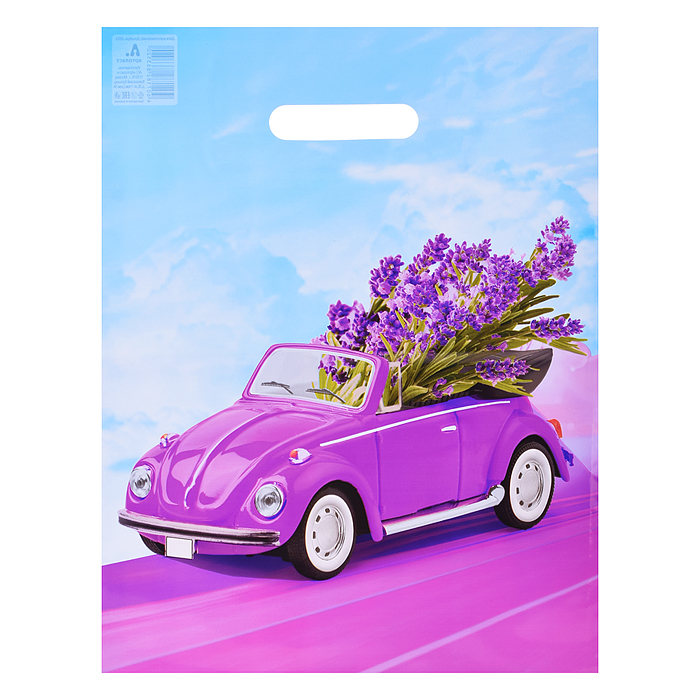 Пакет с вырубной ручкой 31х40см (60) (Аромат лаванды) Глянцевый