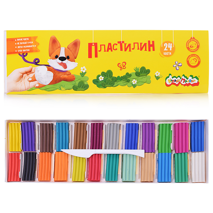 Пластилин 24 цв. 360 г 3+