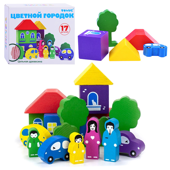 Конструктор "Цветной Городок" 17 дет. Конструктор "Цветной Городок" 17 дет.