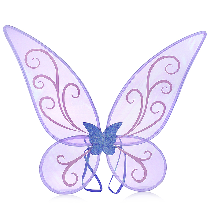 Крылья карнавальные S2059 "Бабочка" фиолетовые, со светом