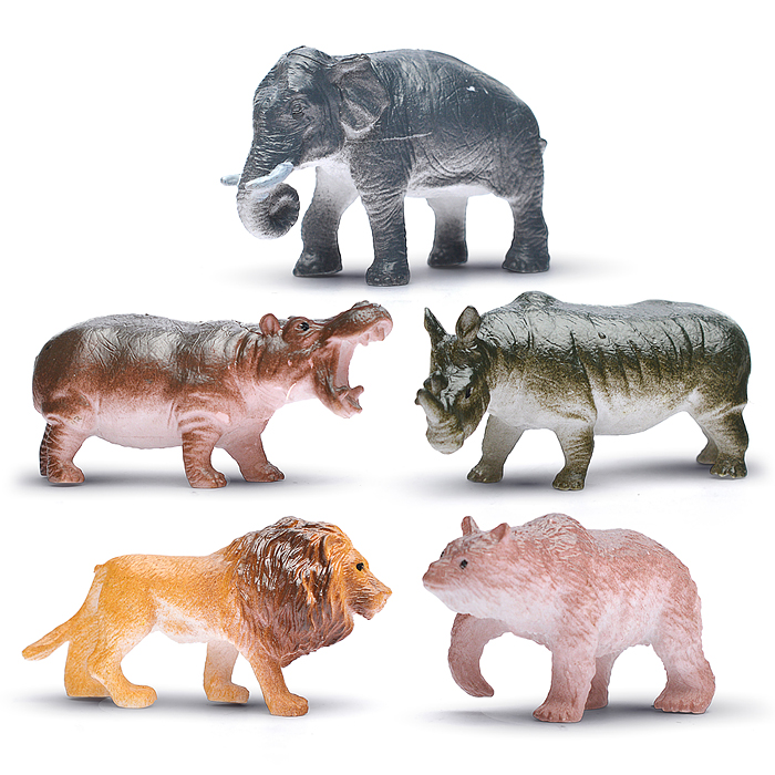 Пластизоль "Дикие животные" 5 шт. в пакете Пластизоль "Дикие животные" 5 шт. в пакете