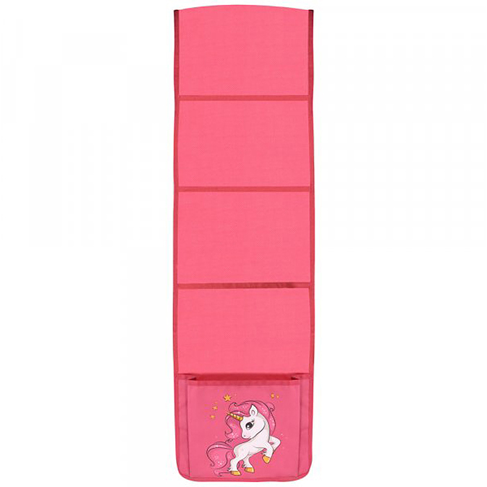 Кармашки-органайзер в шкафчик для детского сада 4 кармана 80x24 см голубой