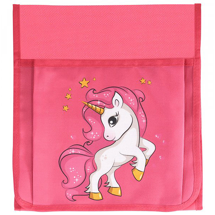 Кармашки-органайзер в шкафчик для детского сада 4 кармана 80x24 см голубой