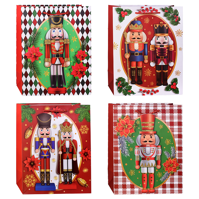 Пакет подарочный 00-6875 "Щелкунчик" 26*32*12 см.