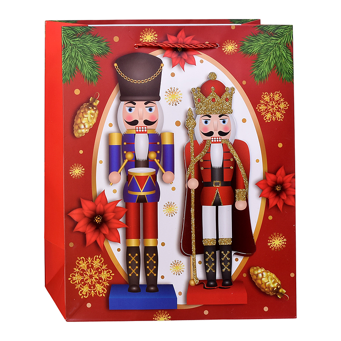 Фото к товару Пакет подарочный 00-6875 "Щелкунчик" 26*32*12 см. Пакет подарочный 00-6875 "Щелкунчик" 26*32*12 см.