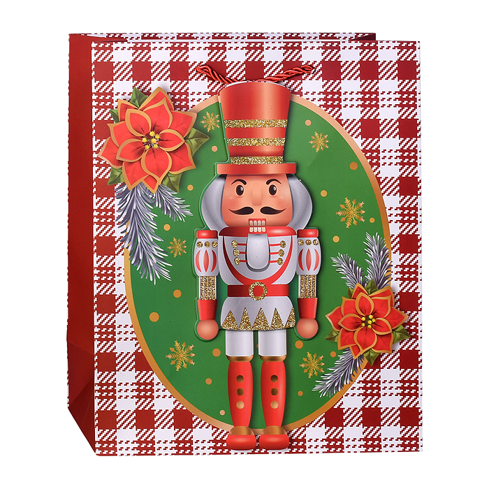 Фото к товару Пакет подарочный 00-6875 "Щелкунчик" 26*32*12 см. Пакет подарочный 00-6875 "Щелкунчик" 26*32*12 см.