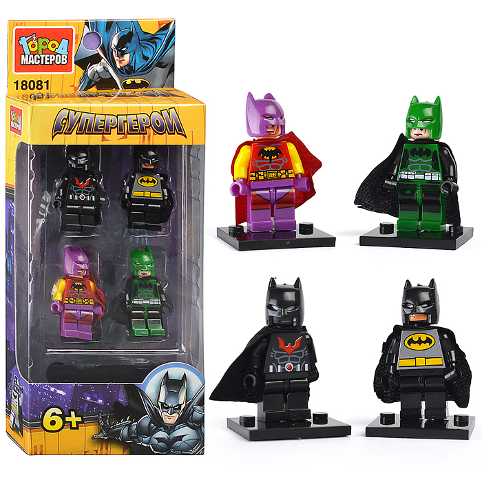 Конструктор фигурки "Бэтмен" 4 шт. 
