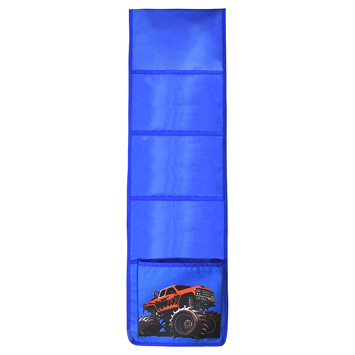 Кармашки-органайзер в шкафчик для детского сада 4 кармана 80x24 см розовый