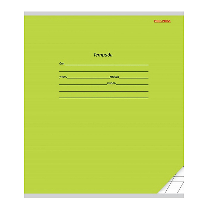 Тетрадь 12л. косая линия "Классика" (зелная) цвет.мелов.обл.,1 дизайн в спайке