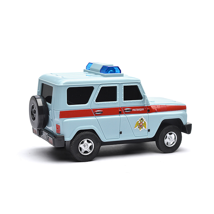 Фото к товару Машина р/у УАЗ Хантер Росгвардия 15 см, свет, серый, в коробке Машина р/у УАЗ Хантер Росгвардия 15 см, свет, серый, в коробке