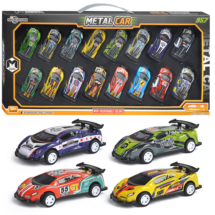 Набор машин KZ957-071 "Racing car" металл,  в коробке